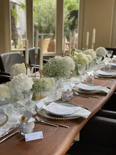 Festively set table for a private celebration at ArabesQ